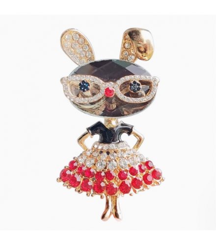 XSB237 - Colorful Catgirl Saree Brooch